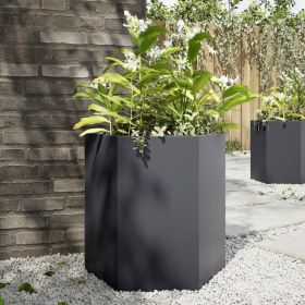 Garden Planter Anthracite Steel Medium Tough Garden Planter