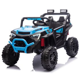 24V 400W Kids Ride On Electric UTV W/Parents Remote Control,Four-Wheel Suspension,LED Lights,Portable Handle,Advanced center panel with USB,MP3,M