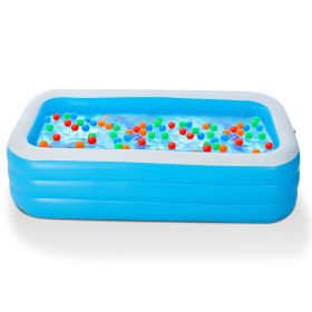 Inflatable Swimming Pools Family Swim Play Center Pool Blow up Kiddie Pool for Family Inflatable Lounge Pool for Kids Baby Adult Inflatable Water