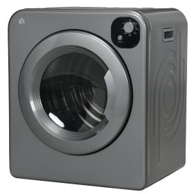 Compact Laundry Dryer 1300W Portable Clothes Dryer with 3.2 cu.ft Stainless Steel Drum, Front Load Electric Dryer, Gray (Option: Gray-649x554x745 mm)